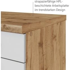 Held Möbel Winkelküche 240 Cm - 180 Cm Matt Weiß-Wotaneiche Ohne E-Geräte -Küchenwerkzeug – los geht’s! 870 11016600 416.6291 17 9 1