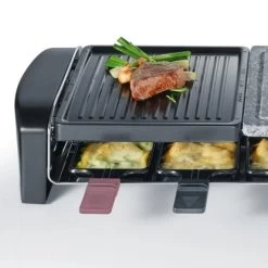 Severin Raclette-Grill RG 9645 Mit Naturgrillstein 1400 W -Küchenwerkzeug – los geht’s! 871 2254 rg9645 deko links