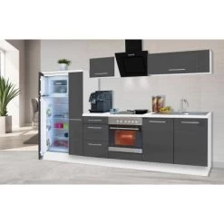 Respekta Premium Küchenzeile 300 Cm Grau Hochglanz-Weiß -Küchenwerkzeug – los geht’s! 9278441 2929 RP300WGC 1
