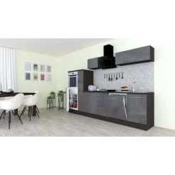 Respekta Premium Küchenzeile 310 Cm Hochbau Grau Hochglanz-Eiche Grau -Küchenwerkzeug – los geht’s! 928017 4384 1