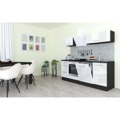 Respekta Premium Küchenzeile 220 Cm Weiß Hochglanz-Eiche Grau -Küchenwerkzeug – los geht’s! 928043 4384 1