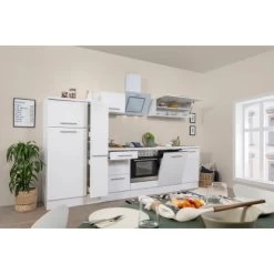 Respekta Premium Küchenzeile 310 Cm Weiß Hochglanz