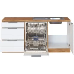 Held Möbel Winkelküche 240 Cm - 270 Cm Matt Weiß-Wotaneiche -Küchenwerkzeug – los geht’s! 93 11016600 1029.6291 2a 3