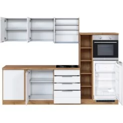 Held Möbel Winkelküche 240 Cm - 270 Cm Matt Weiß-Wotaneiche -Küchenwerkzeug – los geht’s! 93 11016600 1029.6291 2b 4