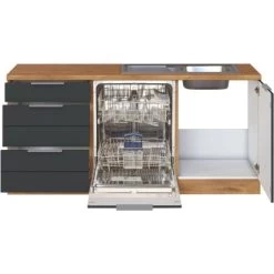 Held Möbel Winkelküche 240 Cm - 270 Cm Matt Grau-Wotaneiche -Küchenwerkzeug – los geht’s! 95 11016600 1029.6293 2a 3