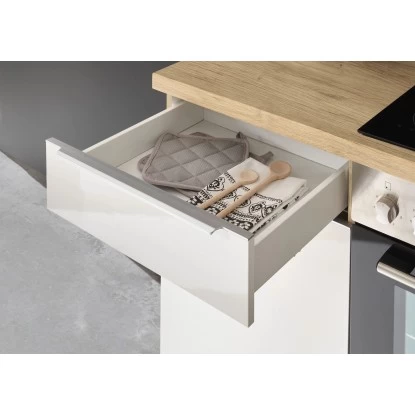 Respekta Küchenzeile Marleen 220 Cm Artisan-Eiche Weiß Hochglanz 9 Respekta Küchenzeile Marleen 220 Cm Artisan-Eiche Weiß Hochglanz – Bild 7