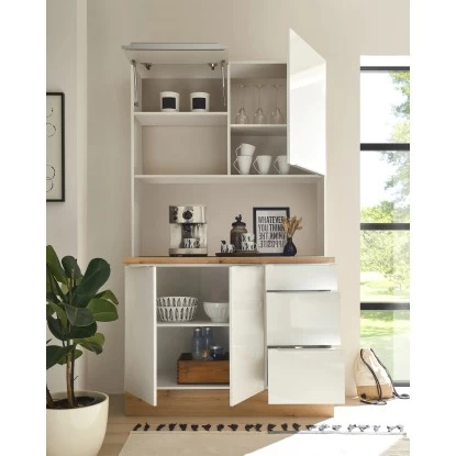 Respekta Buffet Zu Küchenzeile Marleen Artisan-Eiche Weiß 4 Respekta Buffet Zu Küchenzeile Marleen Artisan-Eiche Weiß – Bild 2