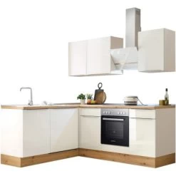 Respekta Küchenzeile Marleen 220 Cm Artisan-Eiche Weiß Winkel -Küchenwerkzeug – los geht’s! 980034 4384 4