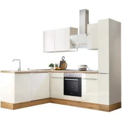Respekta Küchenzeile Marleen 250 Cm Artisan-Eiche Weiß Winkel -Küchenwerkzeug – los geht’s! 980041 4384 4