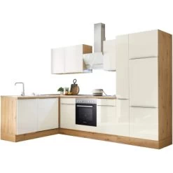 Respekta Küchenzeile Marleen 310 Cm Artisan-Eiche Weiß Hochglanz Winkel -Küchenwerkzeug – los geht’s! 980060 4384 4