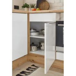 Respekta Küchenzeile Marleen 310 Cm Artisan-Eiche Weiß Hochglanz Winkel -Küchenwerkzeug – los geht’s! 980060 4384 7