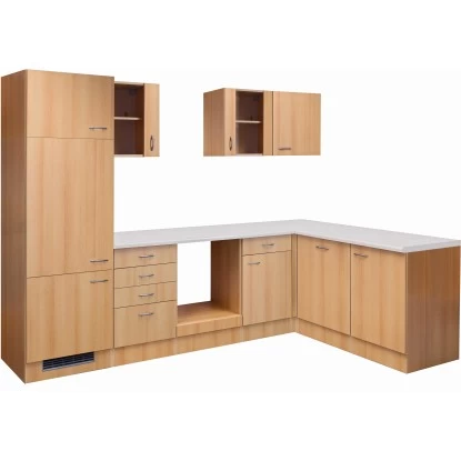 Flex-Well Classic Winkelküche Nano 280 Cm Ohne E-Geräte Buche Nachbildung 3 Flex-Well Classic Winkelküche Nano 280 Cm Ohne E-Geräte Buche Nachbildung