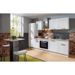 Menke Küchenzeile Matrix 280 Cm Weiß Matt Lacklaminat