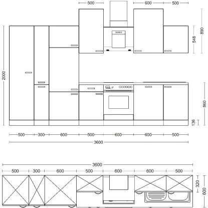 Flex-Well Exclusiv Küchenzeile Lara 360 Cm Anthrazit - San Remo Eiche 5 Flex-Well Exclusiv Küchenzeile Lara 360 Cm Anthrazit - San Remo Eiche – Bild 3