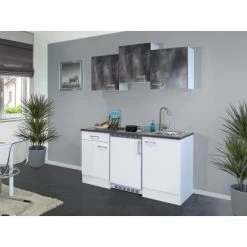 Flex-Well Classic Singleküche Lucca 150 Cm Weiß-Caledonia