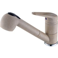 Eurodomo Armatur Aqua-Ring Plus Mit Handbrause Beige