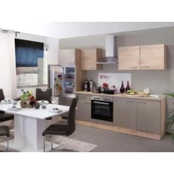 Flex-Well Exclusiv Küchenzeile Arizona 270 Cm Quarz Cubanit - San Remo Eiche -Küchenwerkzeug – los geht’s! izonaG2702207036RivaMilieu