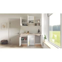 Flex-Well Exclusiv Singleküche Orlando 150 Cm Kaschmir Glanz - Sonoma Eiche -Küchenwerkzeug – los geht’s! o NepalG1501001000cam2open