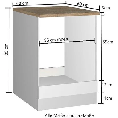 Held Möbel Herdumbauschrank Mailand 60 Cm Hochglanz Weiß/Weiß 4 Held Möbel Herdumbauschrank Mailand 60 Cm Hochglanz Weiß/Weiß – Bild 2