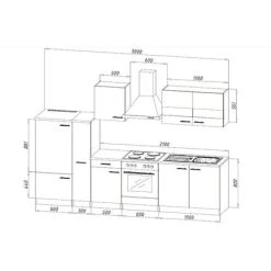 Respekta Küchenzeile KB300ESRSC 300 Cm Rot-Eiche Sägerau -Küchenwerkzeug – los geht’s! obi 119