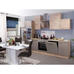 Flex-Well Exclusiv Küchenzeile Arizona 280 Cm Quarz Cubanit-San Remo Eiche Hell -Küchenwerkzeug – los geht’s! obi 150