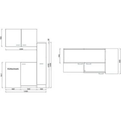 Respekta Miniküche MK130ESWOSC 130 Cm Weiß-Eiche Sägerau Nachbildung -Küchenwerkzeug – los geht’s! obi 195