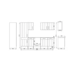 Respekta Premium Küchenzeile Landhaus 280 Cm Lärche Weiß Matt (DAH CH22058IXB) -Küchenwerkzeug – los geht’s! obi 303