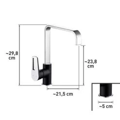 OBI Einhebel-Küchenarmatur Sesia Chrom-Schwarz -Küchenwerkzeug – los geht’s! obi 332