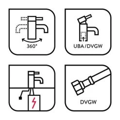 Baliv Niederdruck-Küchenarmatur KI-1520 N Schwarz Matt -Küchenwerkzeug – los geht’s! obi 333