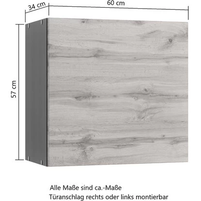 Held Möbel Küchen-Hängeschrank Turin 60 Cm Wotaneiche/Graphit 4 Held Möbel Küchen-Hängeschrank Turin 60 Cm Wotaneiche/Graphit – Bild 2
