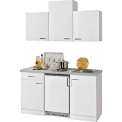 Flex-Well Classic Küchenzeile Wito 150 Cm Weiß -Küchenwerkzeug – los geht’s! singlekuechenblock150cm 2