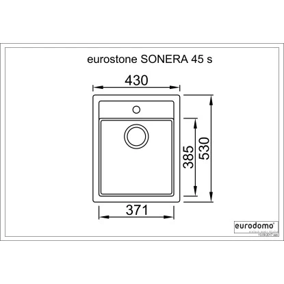 Eurodomo Einbauspüle Sonera 43 Cm Beige 4 Eurodomo Einbauspüle Sonera 43 Cm Beige – Bild 2