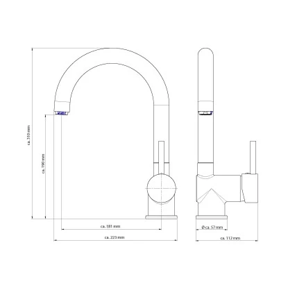 Eisl Spültischarmatur Futura Schwarz-Chrom 8 Eisl Spültischarmatur Futura Schwarz-Chrom – Bild 6